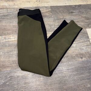 Theory Olive Green and Black Pants Size 6